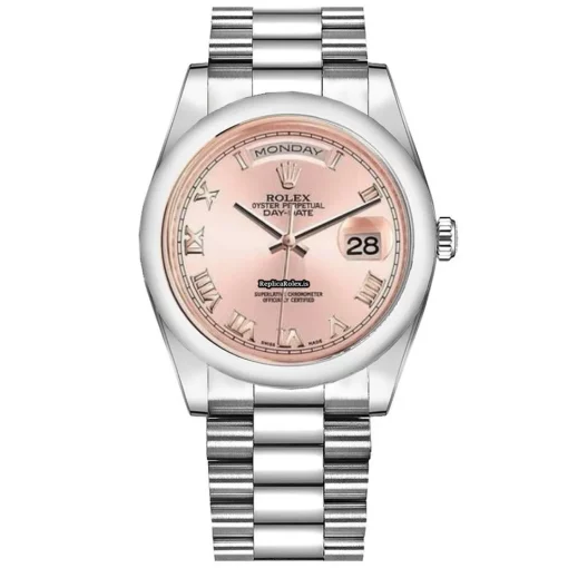 Wonderful Replica Rolex Day-date 36 118206 Caliber 3155 Automatic Movement 36mm Platinum Case Mens/unisex Watch