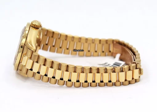 Incredible Fake Rolex Lady-datejust 69178 Automatic Movement 26mm Yellow Gold Case Womens Watch - Image 12