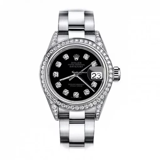 Fabulous Copies Rolex Oyster Perpetual Lady Date 69160 Automatic Movement 26mm Steel Case Womens Watch