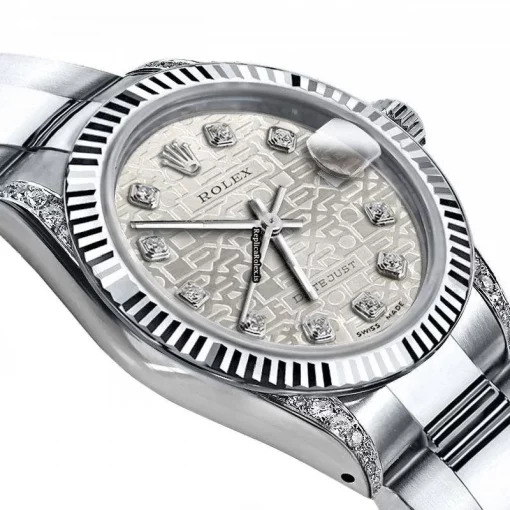 Cool Knockoff Rolex Oyster Perpetual Lady Date 69160 Automatic Movement 26mm Steel Case Womens Watch - Image 2