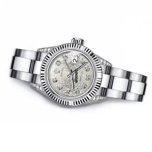Cool Knockoff Rolex Oyster Perpetual Lady Date 69160 Automatic Movement 26mm Steel Case Womens Watch - Image 3
