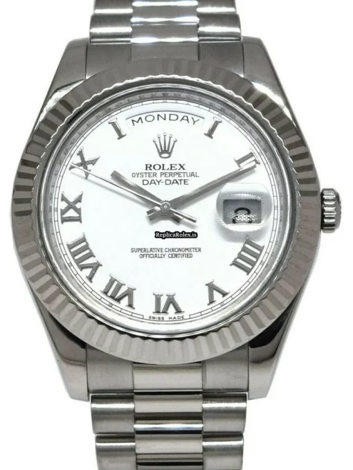 Offering Replica Rolex Day-date II 218239 Automatic Movement 41mm White Gold Case Watch