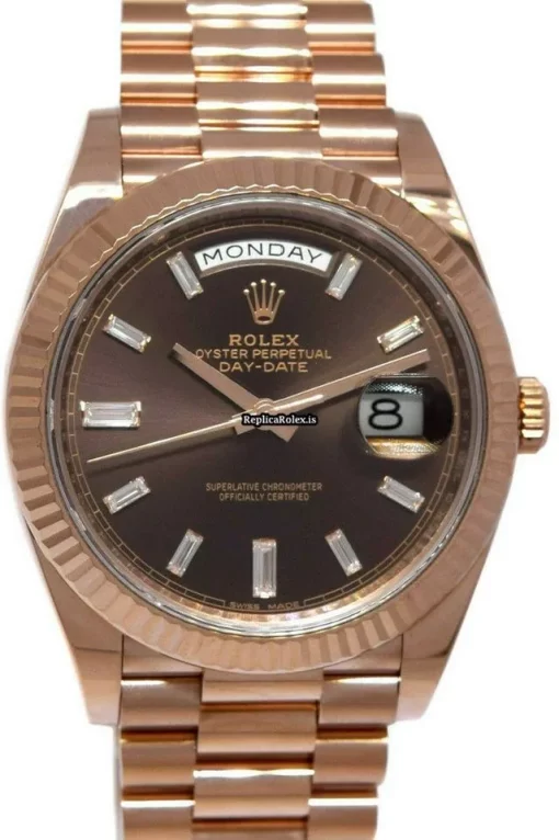 Defect Copy Rolex Day-date 40 228235 Automatic Movement 40mm Rose Gold Case Mens/unisex Watch