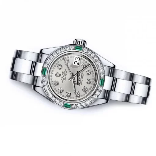 Special Replica Rolex Oyster Perpetual Lady Date 69160 Automatic Movement 26mm Steel Case Womens Watch - Image 2