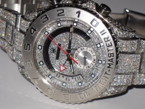 Exquisite Fake Rolex Yacht-master II Self Winding Automatic 44mm White Gold Case Mens/unisex Watch