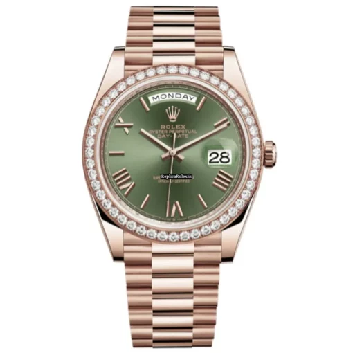 Inexpensive Replica Rolex Day-date 40 228345rbr Automatic Movement Rose Gold Case Watch