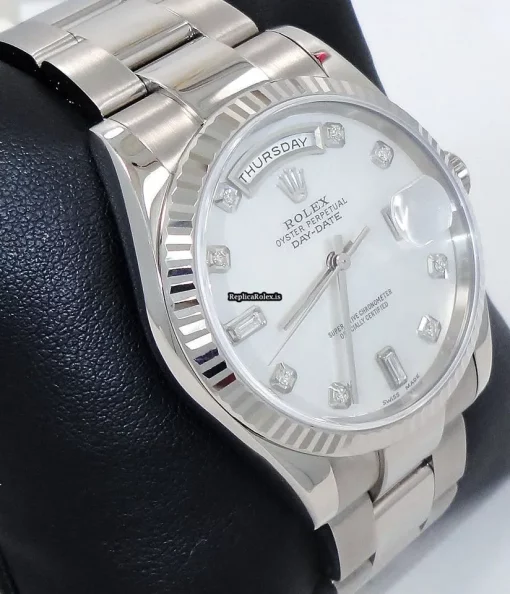 Beautiful Replica Rolex Day-date 36 118239 Automatic Movement 36mm White Gold Case Watch