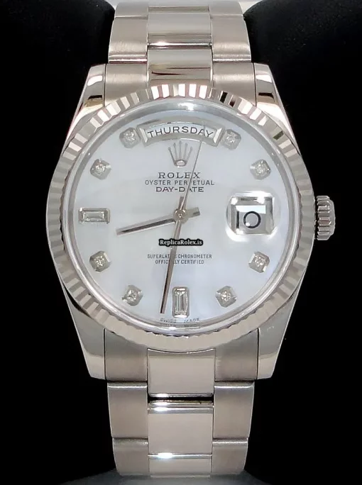 Beautiful Replica Rolex Day-date 36 118239 Automatic Movement 36mm White Gold Case Watch - Image 2