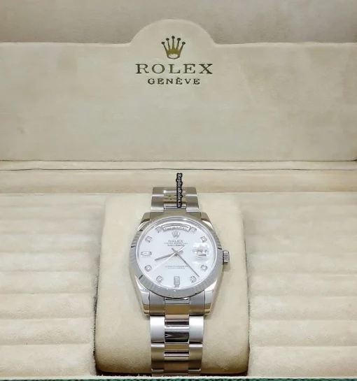 Beautiful Replica Rolex Day-date 36 118239 Automatic Movement 36mm White Gold Case Watch - Image 5
