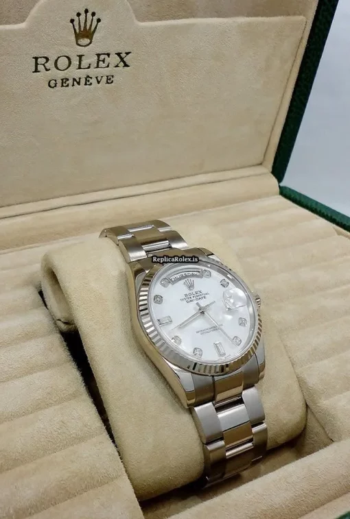 Beautiful Replica Rolex Day-date 36 118239 Automatic Movement 36mm White Gold Case Watch - Image 6