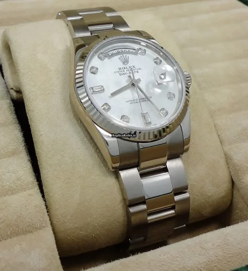 Beautiful Replica Rolex Day-date 36 118239 Automatic Movement 36mm White Gold Case Watch - Image 7