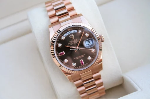 Terrific Replica Rolex Day-date 36 118235 Caliber 3155 Automatic Movement 36mm Rose Gold Case Mens/unisex Watch - Image 5