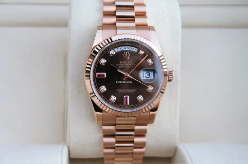 Terrific Replica Rolex Day-date 36 118235 Caliber 3155 Automatic Movement 36mm Rose Gold Case Mens/unisex Watch - Image 6