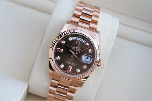 Terrific Replica Rolex Day-date 36 118235 Caliber 3155 Automatic Movement 36mm Rose Gold Case Mens/unisex Watch - Image 7