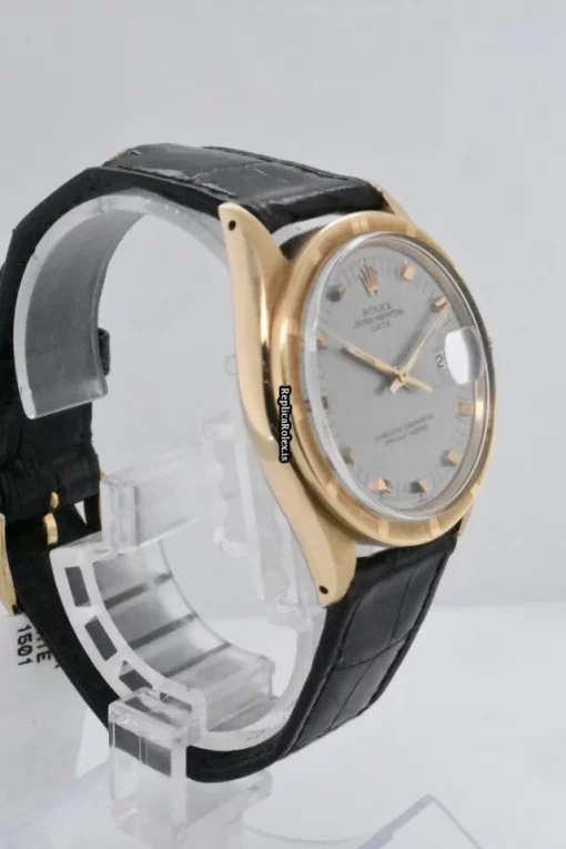 Mind-boggling Replica Rolex Oyster Perpetual Date 1501 Caliber 1570 Automatic Movement 34mm Yellow Gold Case Mens/unisex Watch - Image 3