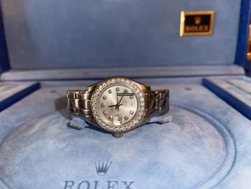 Pleasing Replica Rolex Lady-datejust Pearlmaster 69299 Automatic Movement 29mm White Gold Case Womens Watch - Image 10