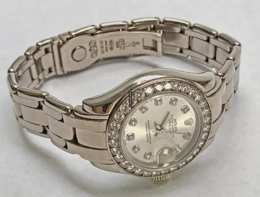 Pleasing Replica Rolex Lady-datejust Pearlmaster 69299 Automatic Movement 29mm White Gold Case Womens Watch - Image 5
