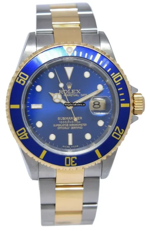Perfect Replica Rolex Submariner Date 16613 Automatic Movement 40mm Gold/steel Case Mens/unisex Watch - Image 10