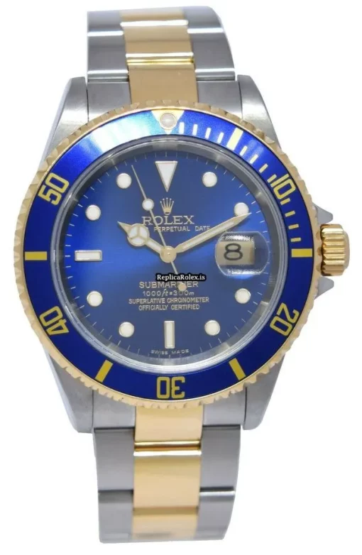 Perfect Replica Rolex Submariner Date 16613 Automatic Movement 40mm Gold/steel Case Mens/unisex Watch - Image 2