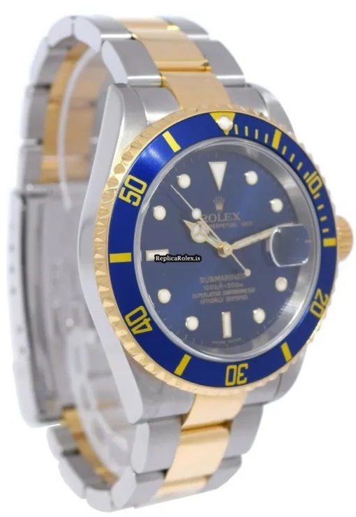 Perfect Replica Rolex Submariner Date 16613 Automatic Movement 40mm Gold/steel Case Mens/unisex Watch - Image 4