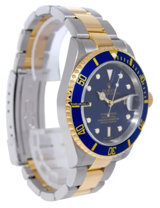Perfect Replica Rolex Submariner Date 16613 Automatic Movement 40mm Gold/steel Case Mens/unisex Watch - Image 5