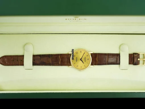 Durable Copy Rolex Cellini 8255sh Caliber 1600 Manual Winding Movement 32x38.5mm Yellow Gold Case Mens/unisex Watch - Image 11