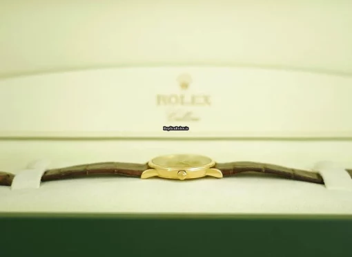 Durable Copy Rolex Cellini 8255sh Caliber 1600 Manual Winding Movement 32x38.5mm Yellow Gold Case Mens/unisex Watch - Image 13