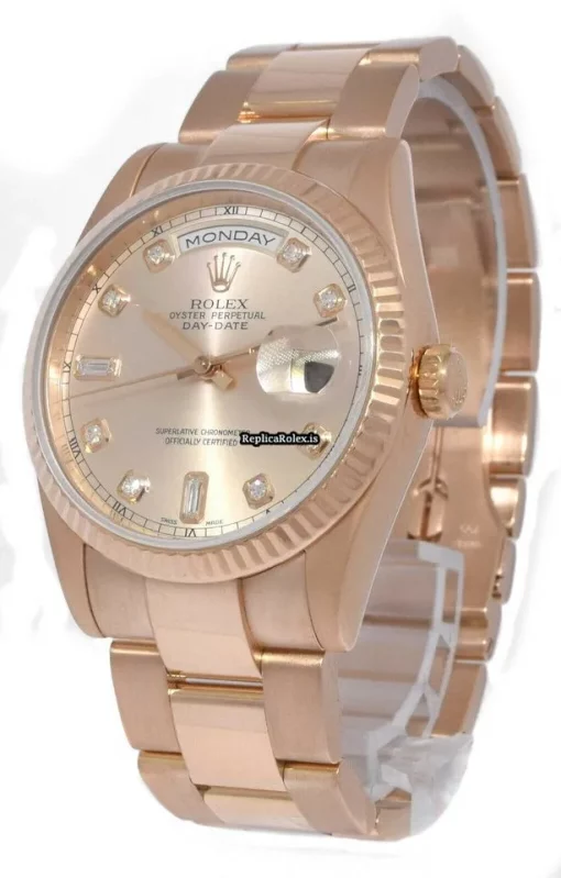 Attractive Replica Rolex Day-date 36 118235 Automatic Movement 36mm Rose Gold Case Mens/unisex Watch - Image 9