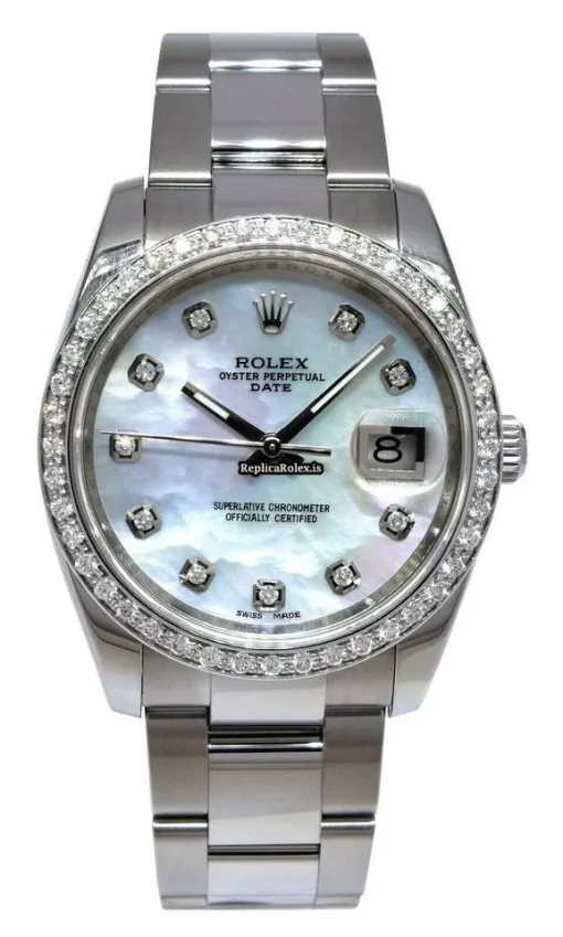 Top Fake Rolex Oyster Perpetual Date 115200 Automatic Movement 34mm Steel Case Watch