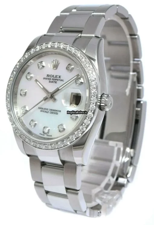 Top Fake Rolex Oyster Perpetual Date 115200 Automatic Movement 34mm Steel Case Watch - Image 2