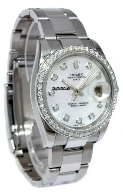 Top Fake Rolex Oyster Perpetual Date 115200 Automatic Movement 34mm Steel Case Watch - Image 4