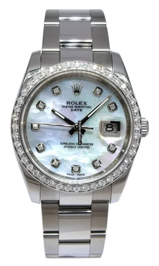 Top Fake Rolex Oyster Perpetual Date 115200 Automatic Movement 34mm Steel Case Watch - Image 9