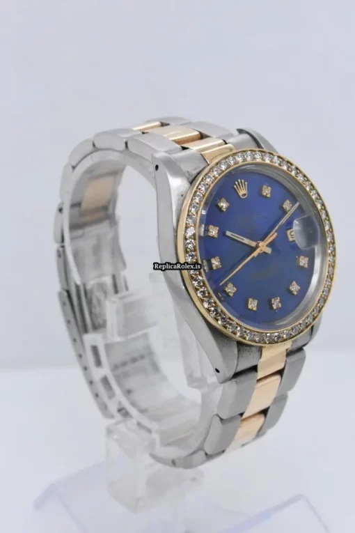 Unique Replica Rolex Oyster Perpetual Date 1505 Caliber 1570 Automatic Movement 34mm Gold/steel Case Mens/unisex Watch - Image 3