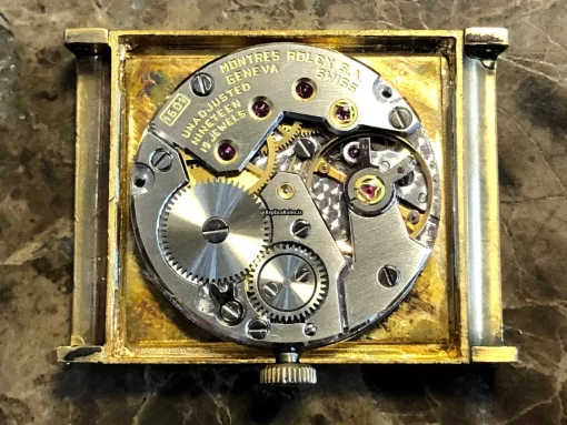 Amazing Replica Rolex Cellini 4014 Caliber 1601 Manual Winding Movement 22.5x28.5mm Yellow Gold Case Mens/unisex Watch - Image 9