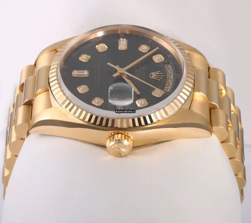 Great Clone Rolex Day-date 36 18238 Automatic Movement 36mm Yellow Gold Case Womens Watch - Image 3