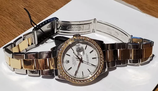 Remarkable Replica Rolex Oyster Perpetual Date 1601 Caliber 1570 Automatic Movement 36mm Steel Case Mens/unisex Watch - Image 4