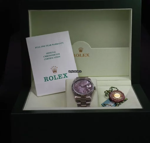 Epic Replica Rolex Day-date 36 18239 Caliber 3155 Automatic Movement 36mm White Gold Case Mens/unisex Watch - Image 3