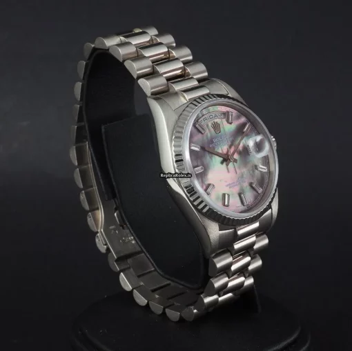 Epic Replica Rolex Day-date 36 18239 Caliber 3155 Automatic Movement 36mm White Gold Case Mens/unisex Watch - Image 4