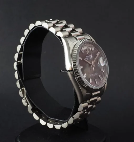Epic Replica Rolex Day-date 36 18239 Caliber 3155 Automatic Movement 36mm White Gold Case Mens/unisex Watch - Image 5