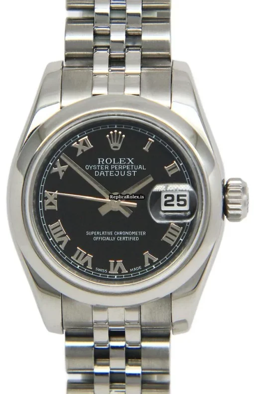 Top Fake Rolex Lady-datejust 179160 Automatic Movement 26mm Steel Case Womens Watch - Image 11