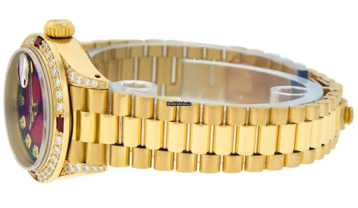 Affordable Replica Rolex Lady-datejust Automatic Automatic Movement 26mm Yellow Gold Case Womens Watch - Image 10