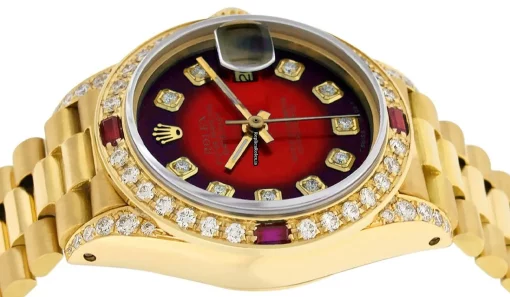 Affordable Replica Rolex Lady-datejust Automatic Automatic Movement 26mm Yellow Gold Case Womens Watch - Image 11