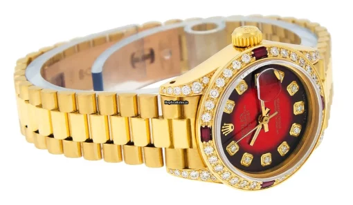 Affordable Replica Rolex Lady-datejust Automatic Automatic Movement 26mm Yellow Gold Case Womens Watch - Image 4