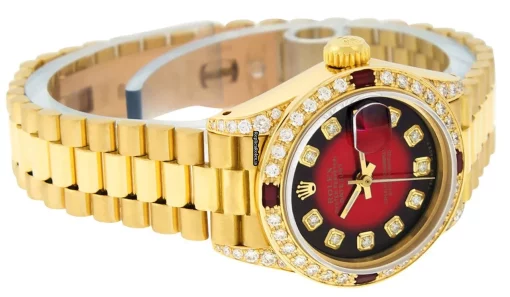 Affordable Replica Rolex Lady-datejust Automatic Automatic Movement 26mm Yellow Gold Case Womens Watch - Image 5