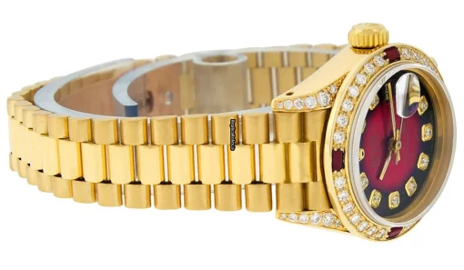 Affordable Replica Rolex Lady-datejust Automatic Automatic Movement 26mm Yellow Gold Case Womens Watch - Image 6