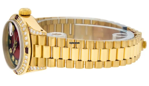 Affordable Replica Rolex Lady-datejust Automatic Automatic Movement 26mm Yellow Gold Case Womens Watch - Image 9