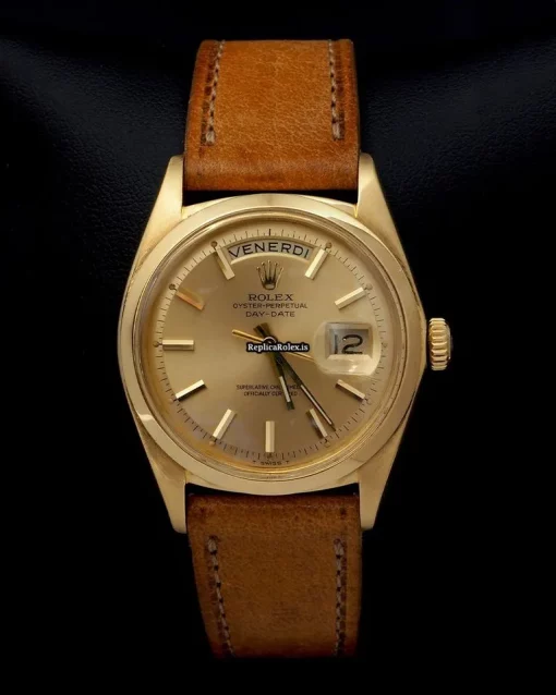 Defect Copy Rolex Day-date 1802 Caliber 1556 Automatic Movement 36mm Yellow Gold Case Mens/unisex Watch