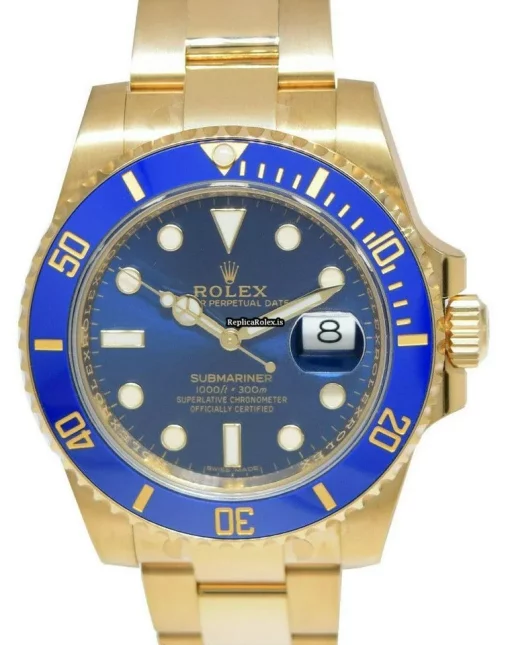 Durable Replica Rolex Submariner Date 116618lb Automatic Movement 40mm Yellow Gold Case Watch