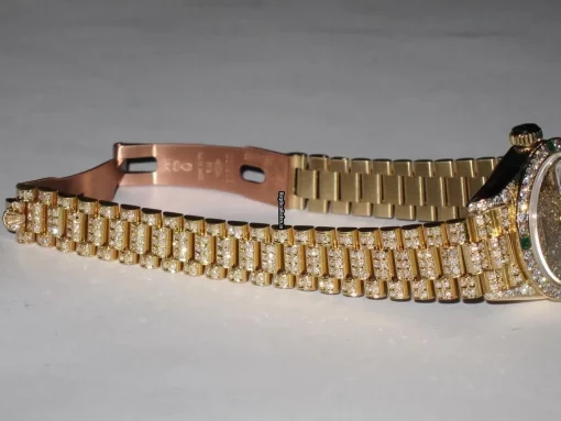 Suitable Replica Rolex Datejust Self Winding Automatic 26mm Yellow Gold Case Womens Watch - Image 5