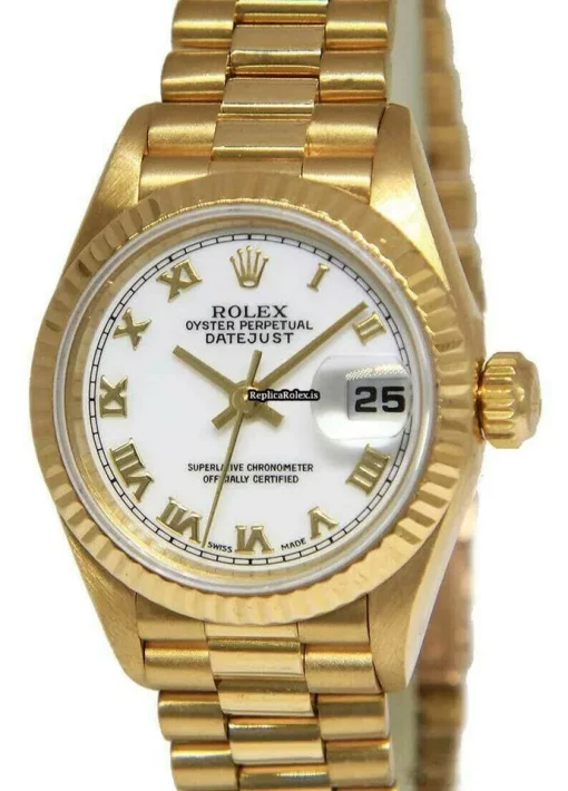 Amazing Replica Rolex Lady-datejust 69178 Automatic Movement 26mm Yellow Gold Case Womens Watch
